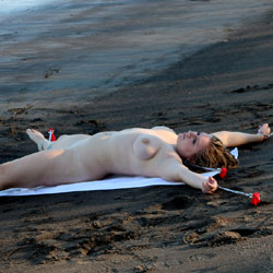 Pic #1Bondage On The Beach - Beach, Big Tits, Outdoors, Penetration Or Hardcore, Shaved