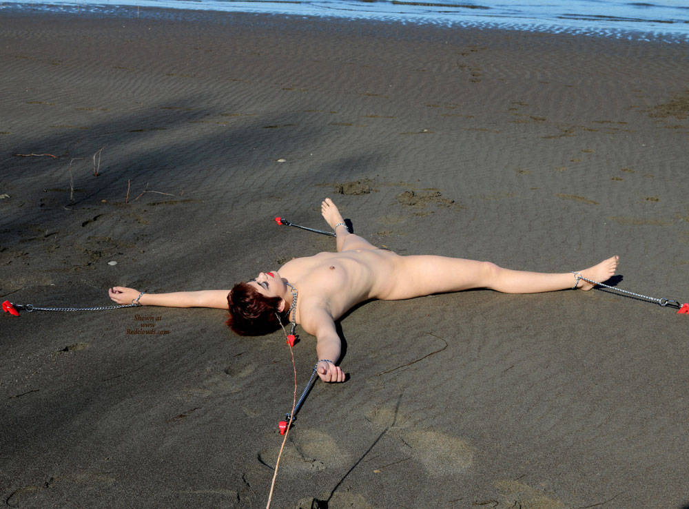 Pic #1Beach Bondage - Outdoors, Redhead